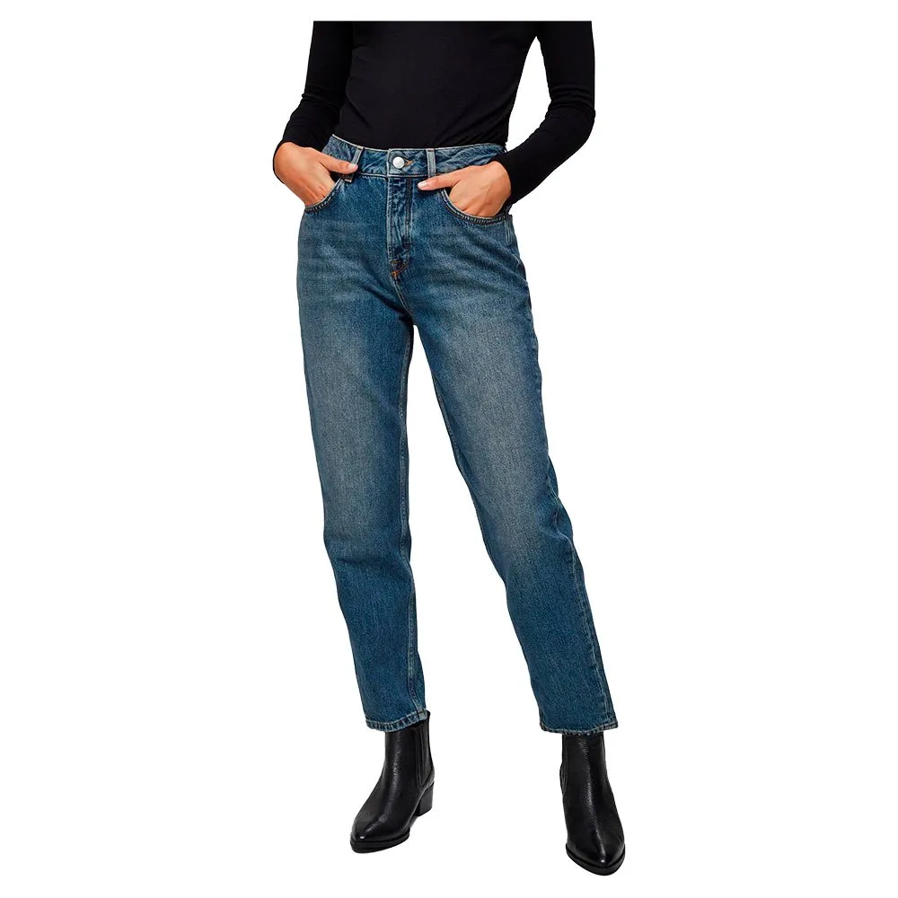 

Джинсы Selected Frida Mom high waist, синий