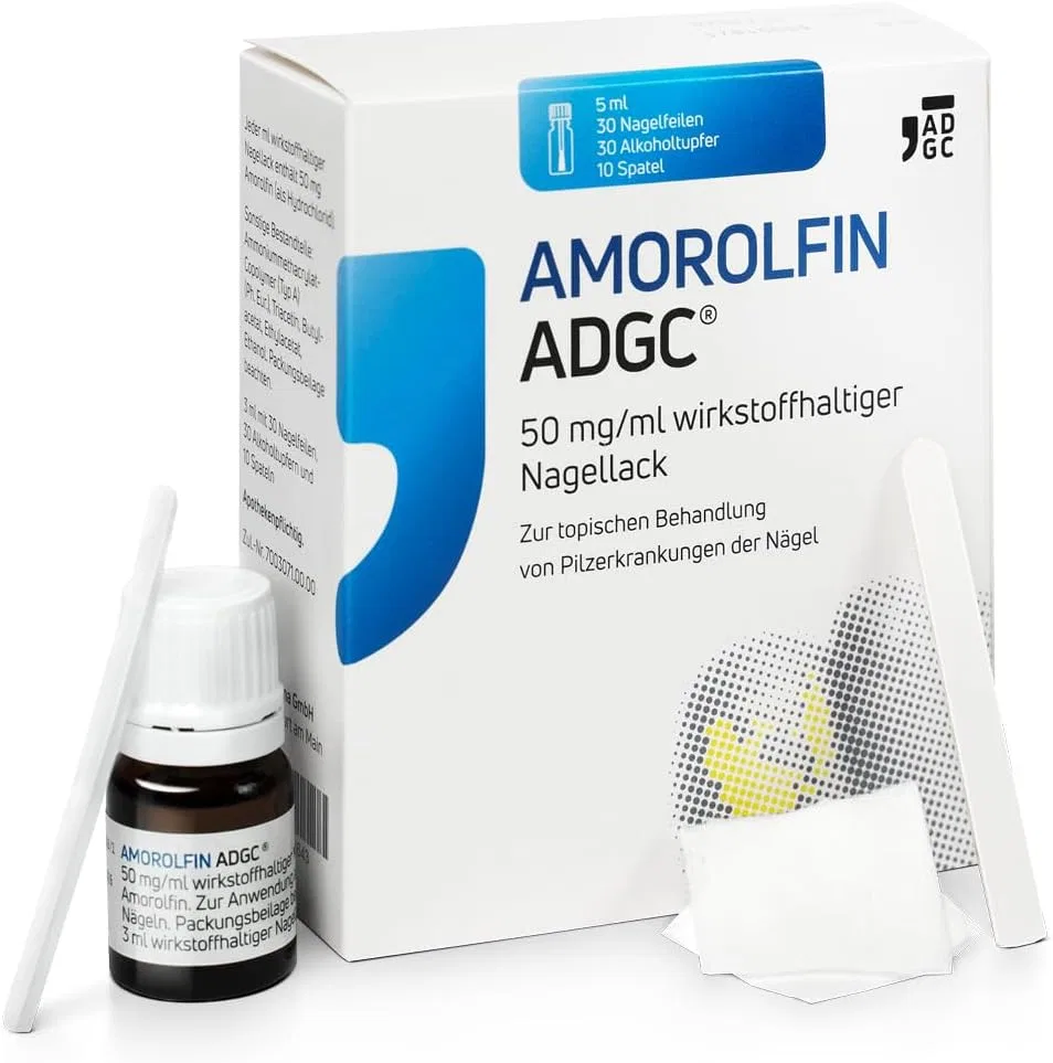Лак для ногтей Amorolfin-ADGC 50 мг/мл от грибка ногтей, 5 мл Adgc, 5 Ml