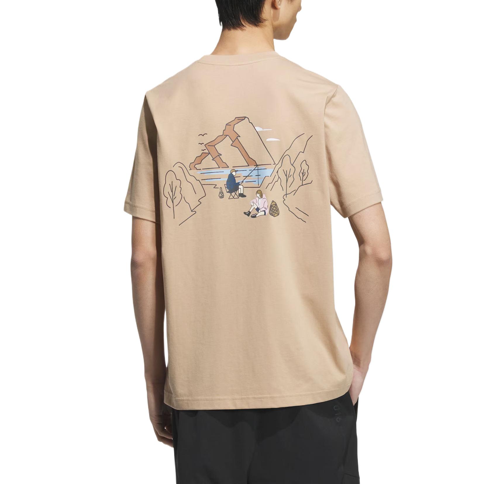 Графическая футболка с коротким рукавом Unisex Warm Sand Adidas, Warm Sand — фото 3