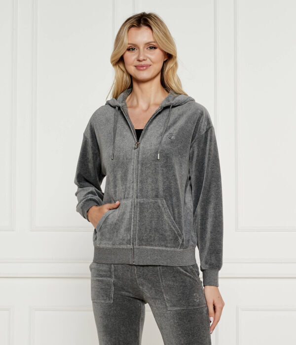 

Толстовка женская Juicy Couture велюровая на молнии, серый