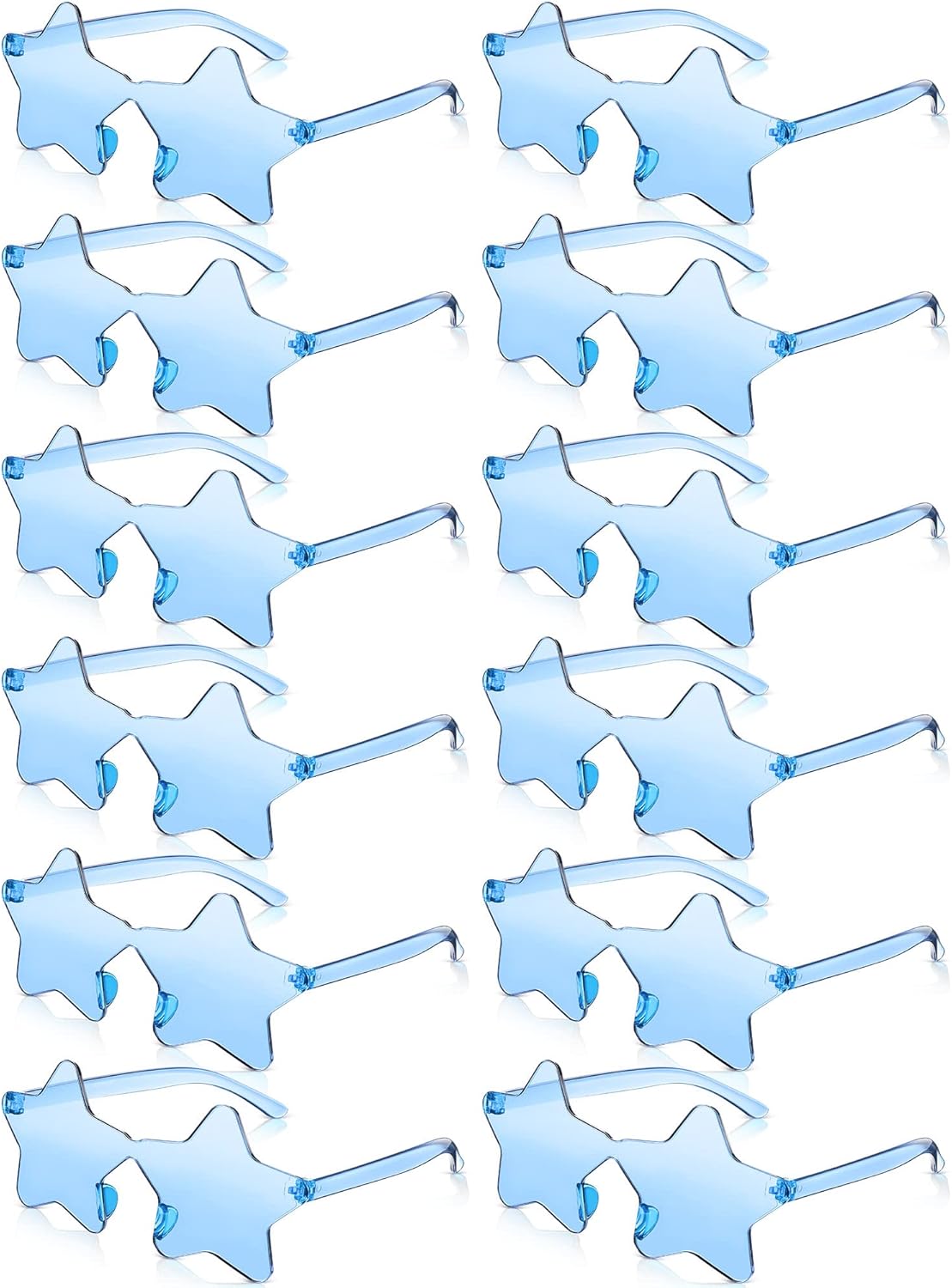 

Очки Cindeer, 12 пар, сувениры для вечеринки в честь Дня святого Валентина, в форме звезды, без оправы, солнцезащитные очки для женщин, аксессуар в виде пентаграммы и звезды, символ команды, Light Blue