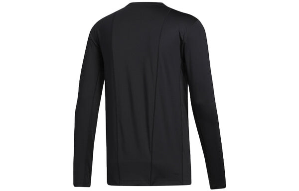 Футболка adidas Training Sports Round Neck Long Sleeves Black, черный — фото 2