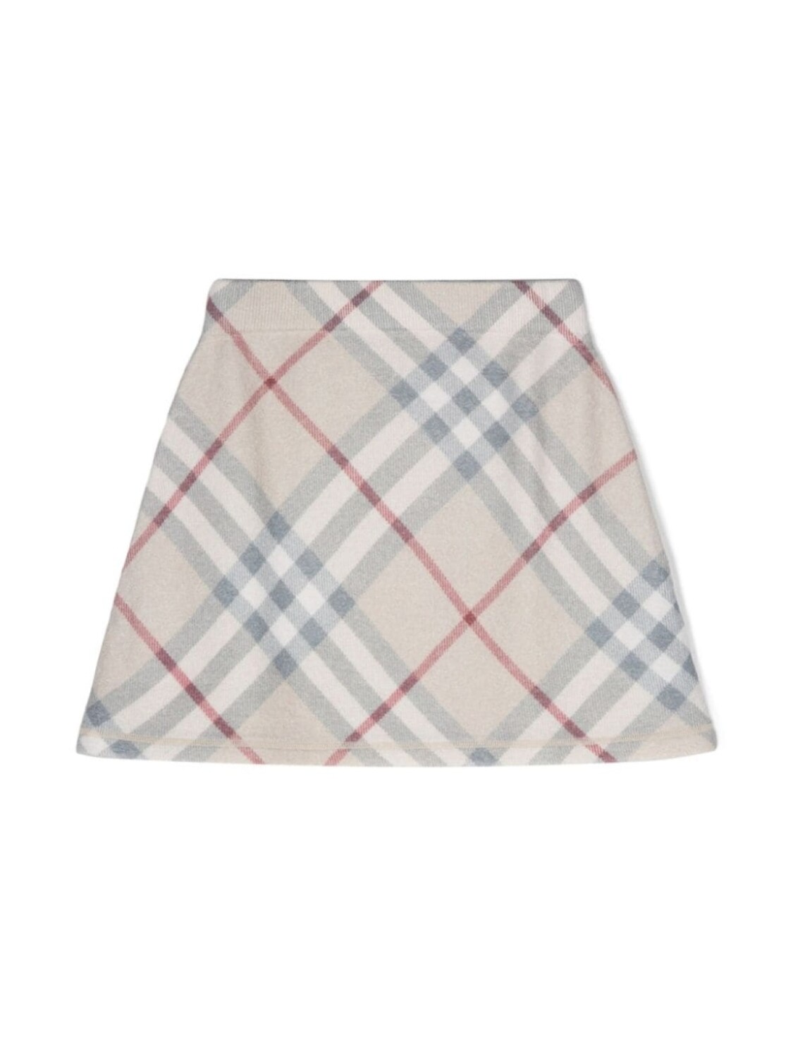 

Burberry Kids шерстяная юбка в клетку, нейтральный цвет