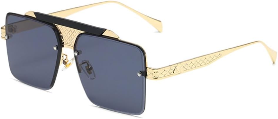 

Винтажные большие квадратные солнцезащитные очки MUTYNE для женщин и мужчин, роскошные очки большого размера в металлической оправе, модные и стильные, в стиле уличной моды, C1