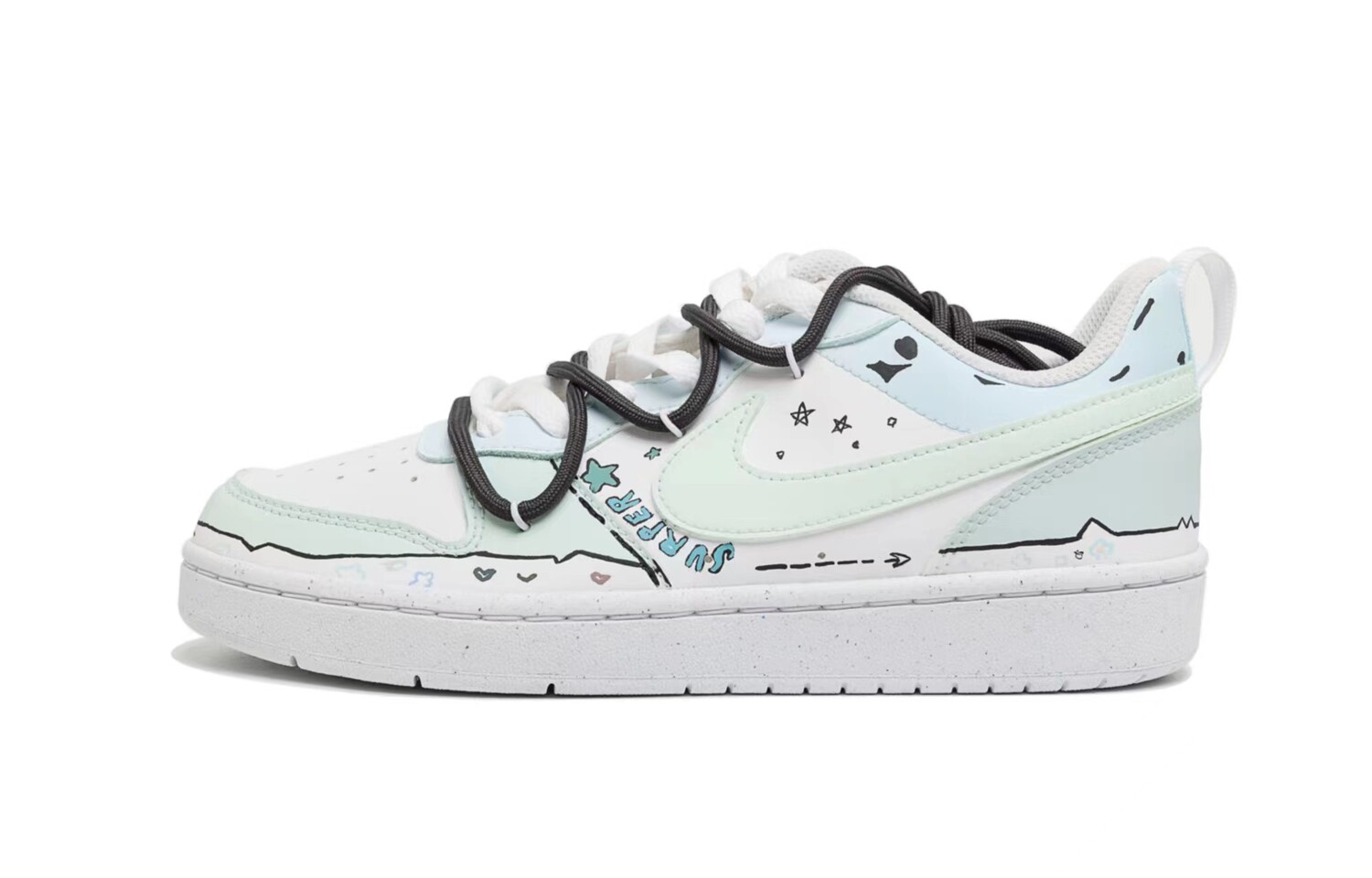 

Кроссовки Nike Court Borough Skateboarding Shoes Women's Low-top Blue, лазурный, Синий, Кроссовки Nike Court Borough Skateboarding Shoes Women's Low-top Blue, лазурный