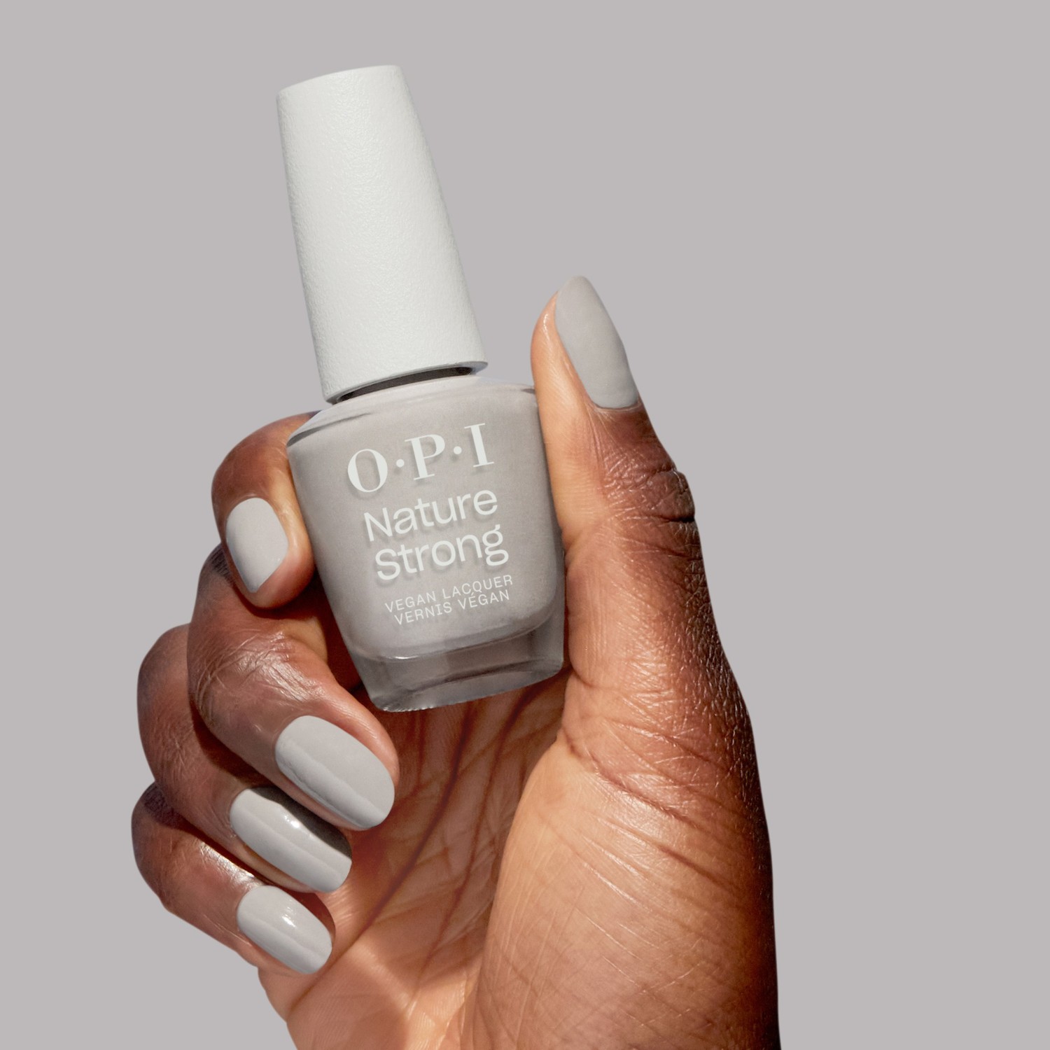 Лак для ногтей nature strong vegan Opi, nat027 - nat - dawn of a new gray, объем 15 мл — фото 4