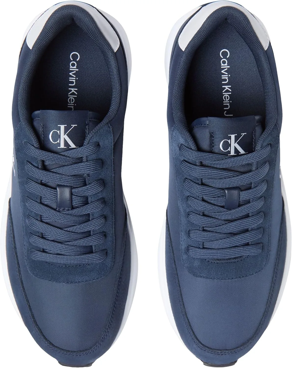 Мужские кроссовки Calvin Klein Athleisure Runner на шнуровке Ny-su Ym0ym01370 Low Top, белый/темно-синий — фото 4