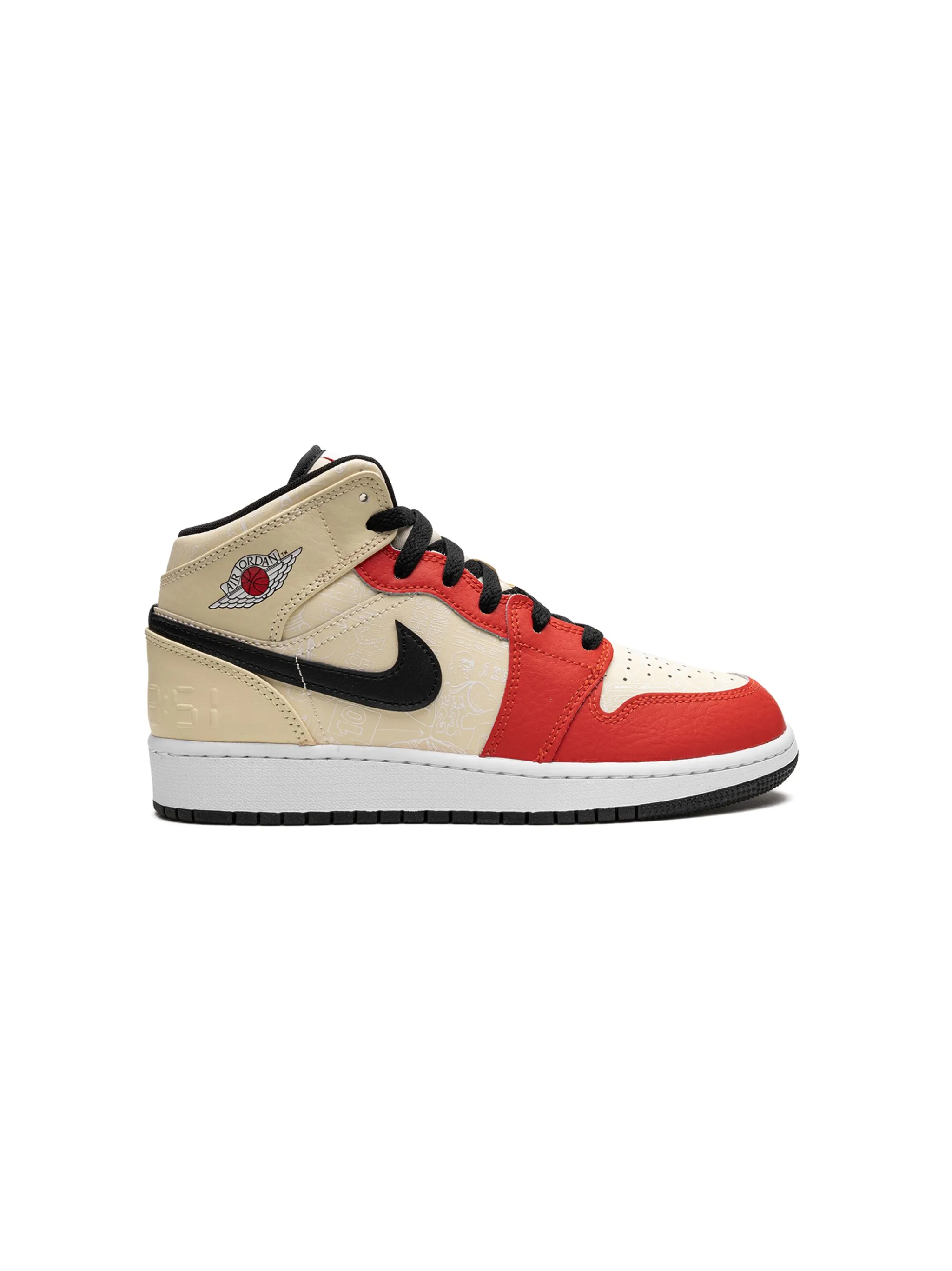 Кроссовки Jordan 1 Mid SS Dunk Contest 88 Jordan Kids, бежевый — фото 2