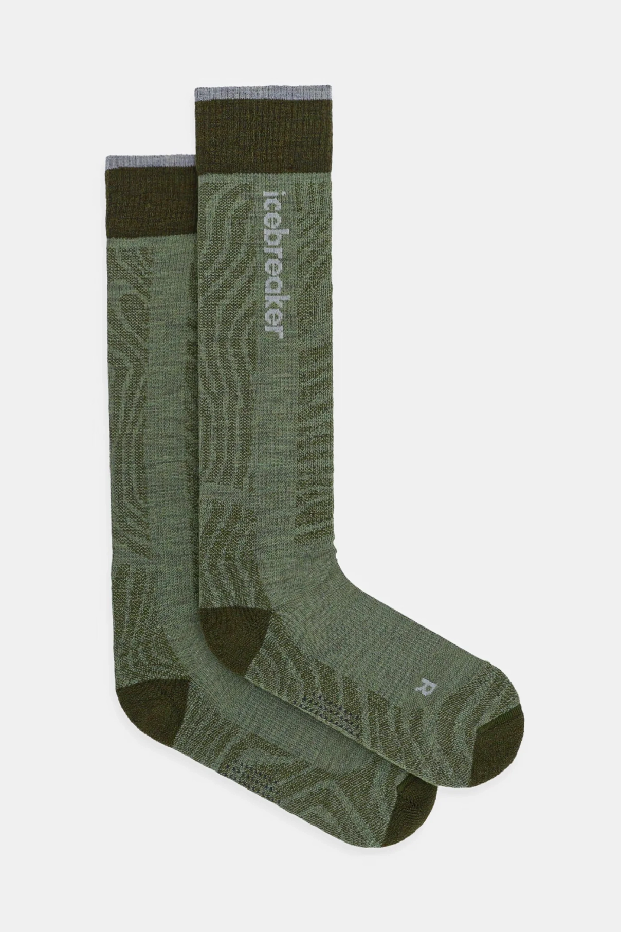 

Лыжные носки Merino Ski+ Light Mountain Contour Icebreaker, зеленый
