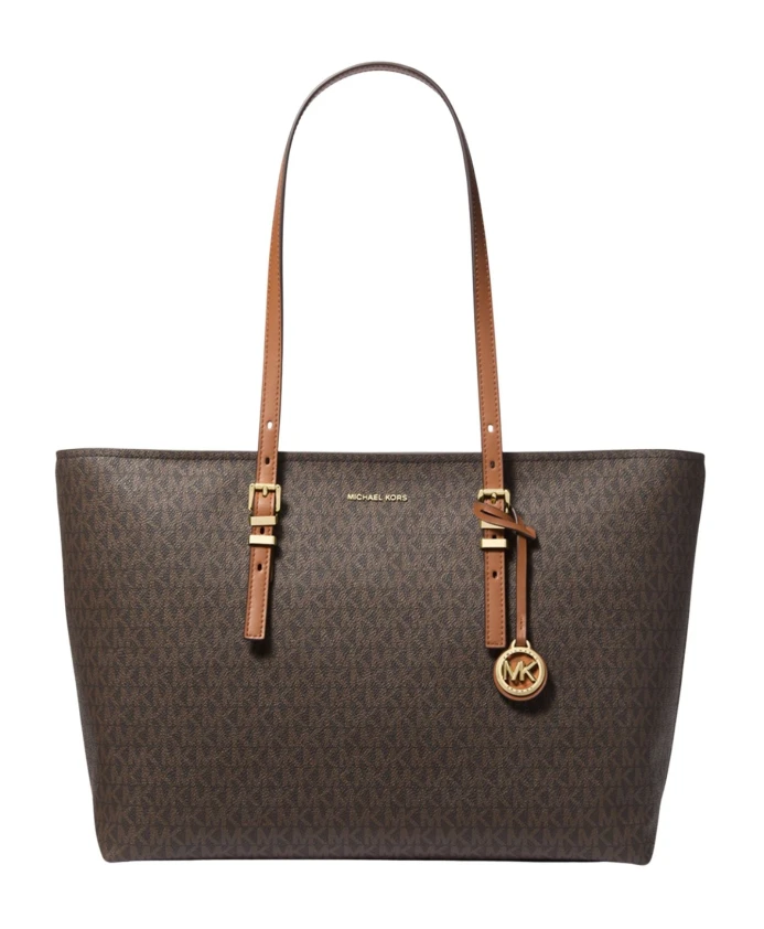 

Большая фирменная сумка-тоут Quinn Michael Kors, коричневый