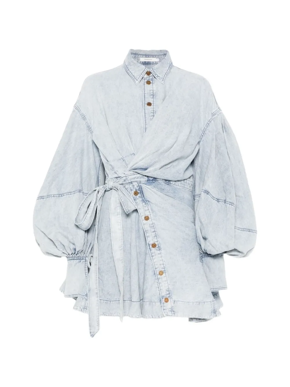 

Мини-платье Rebellion с поясом на талии и пуговицами Zimmermann, синий