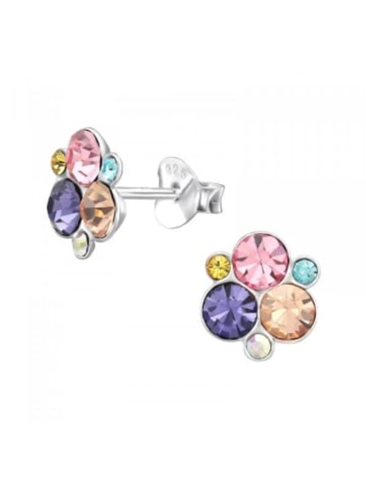 

Alexander York Серьги-гвоздики, радужные серьги с кристаллами из серебра 925 пробы, комплект из 2 штук