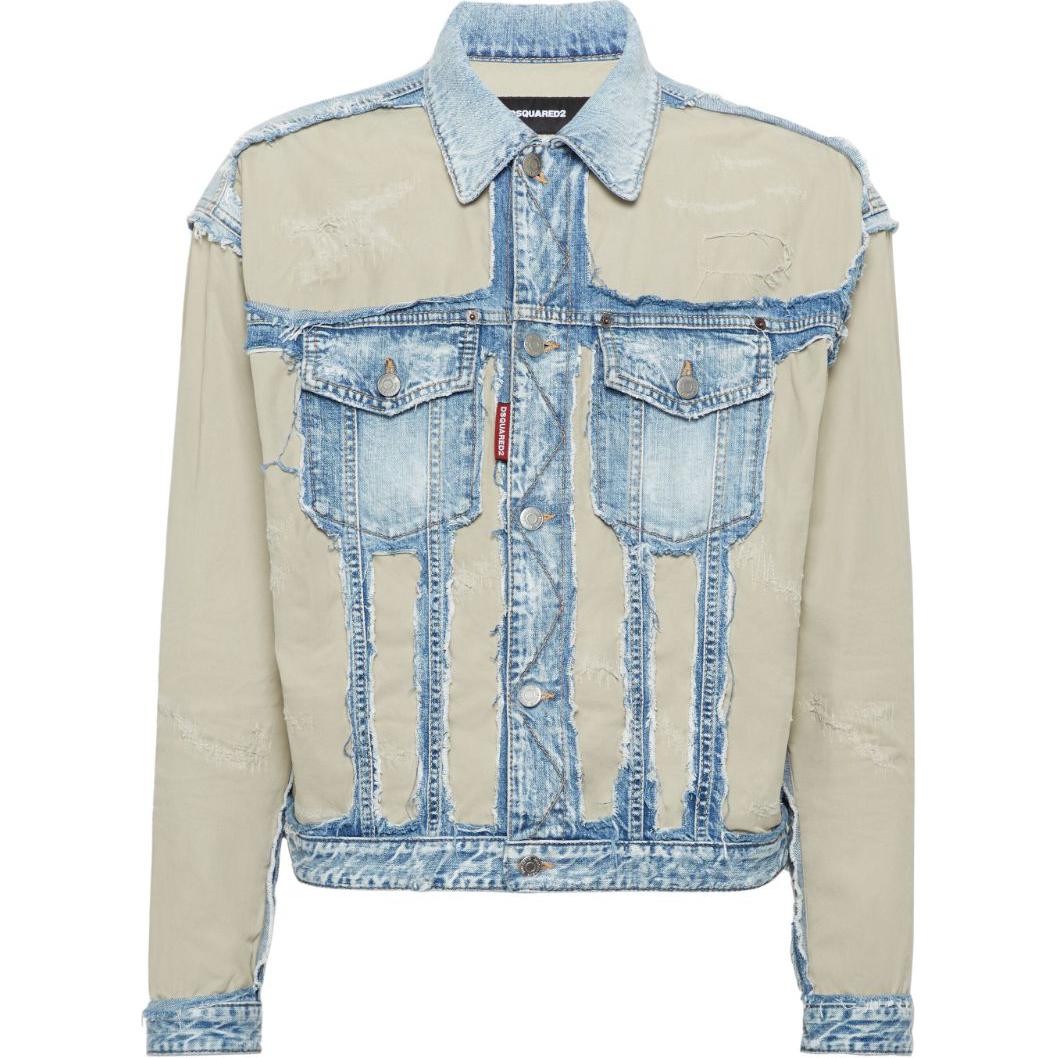 

DSQUARED 2 Dsquared2 Джинсовая куртка с потертостями и пуговицами, Blue