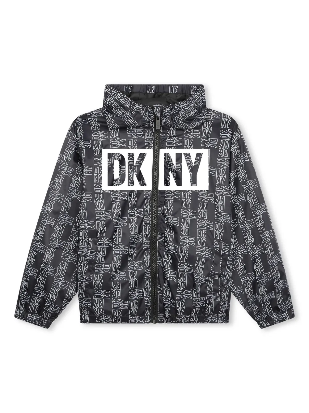 

Куртка с капюшоном и логотипом Dkny Kids, черный