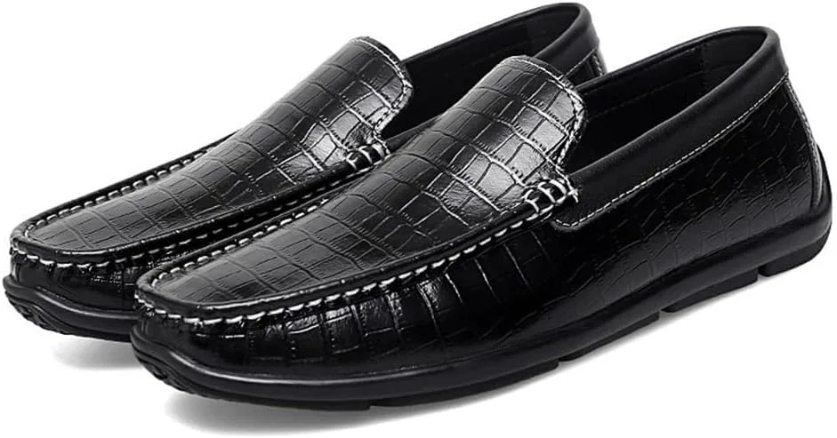 Лоферы мужские Slip-On, кожа, мокасины, черный HBNCFTI — фото 3