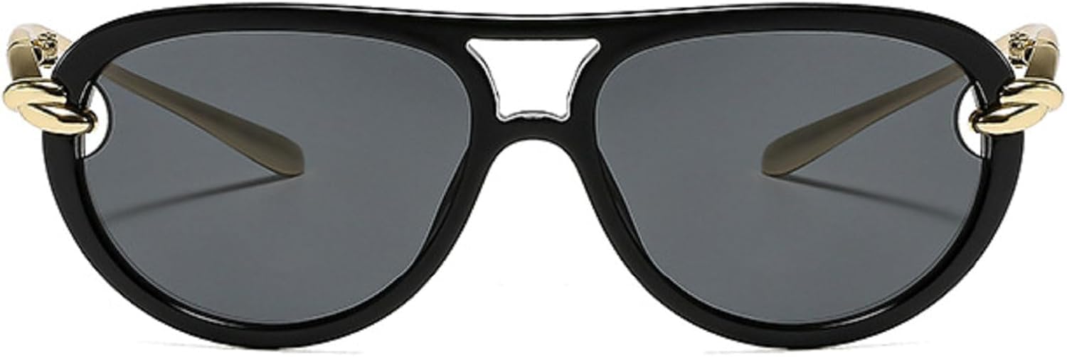 

Роскошные золотые солнцезащитные очки-пилот для женщин, модные солнцезащитные очки с двойной перемычкой и металлической оправой, защита от УФ-излучения UV400 mincl, C1