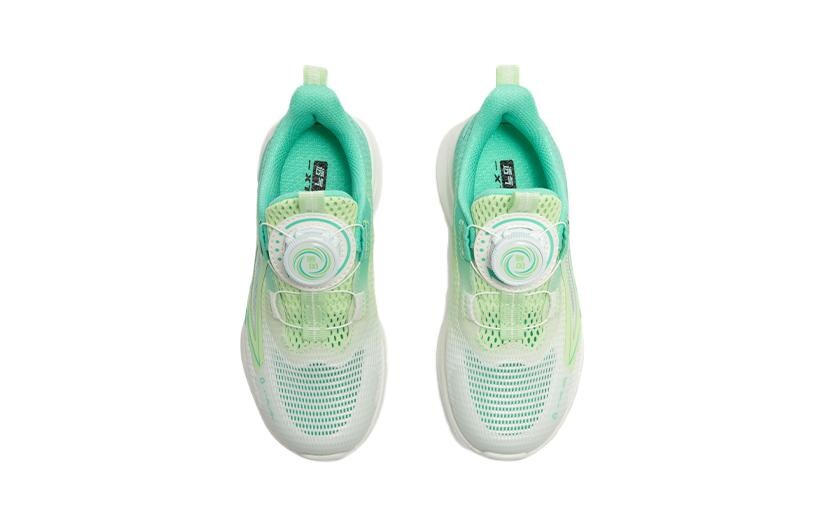 Кроссовки детские Qing Feng 5.0 PS Low-top Jelly Green/Aurora Green Xtep, зеленый — фото 4