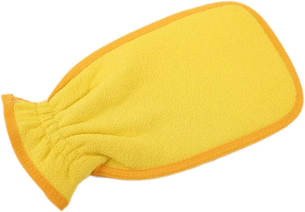 Скраб-варежка для тела Akasuri Mittens LissomPlume, желтый — фото 2