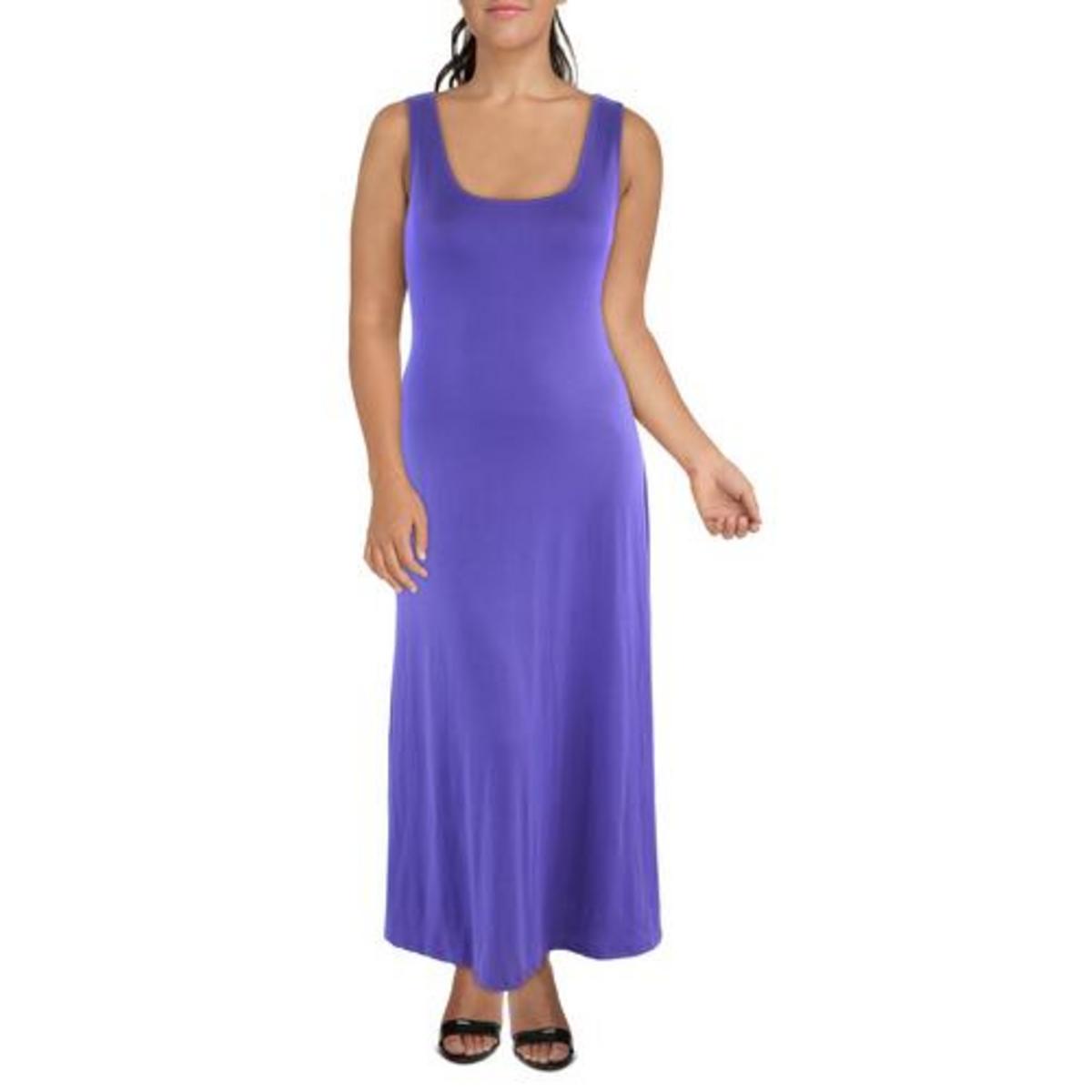 

Длинное макси-платье без рукавов для женщин Plus 24seven Comfort Apparel, цвет lilac