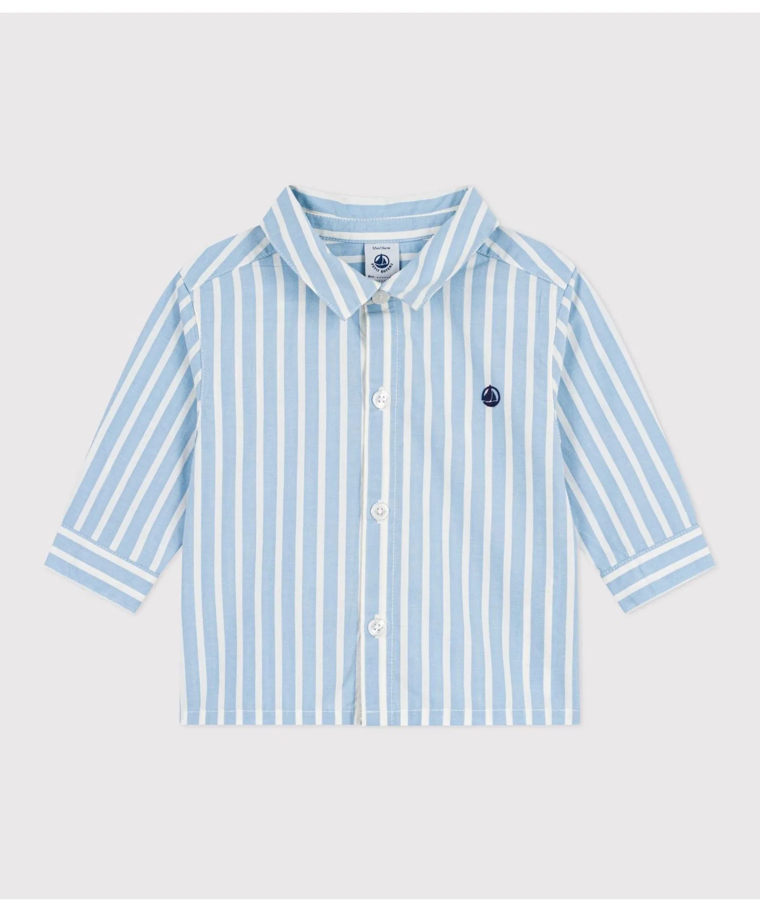 Детская рубашка PETIT BATEAU в полоску — фото 4