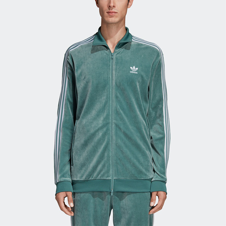 Куртка Men's adidas originals Solid Color Zipper Stand Collar Casual Sports Jacket DV1625 — фото 3
