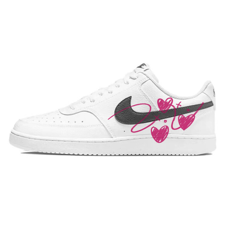 

Кроссовки Nike Court Vision 1 Skateboarding Shoes Women's Low-top White, розовый