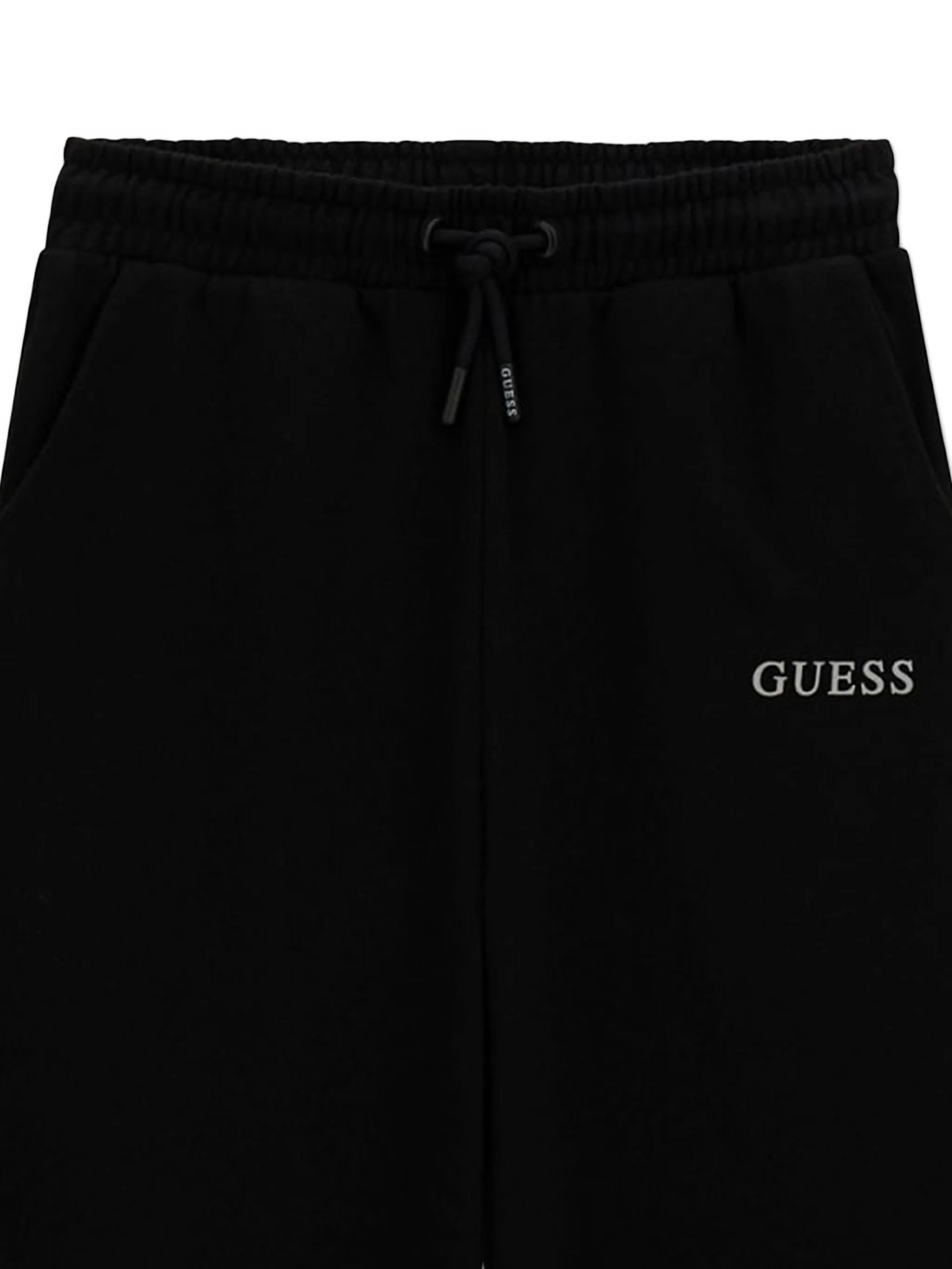 Брюки с эластичным поясом и логотипом Guess Kids, черный — фото 3
