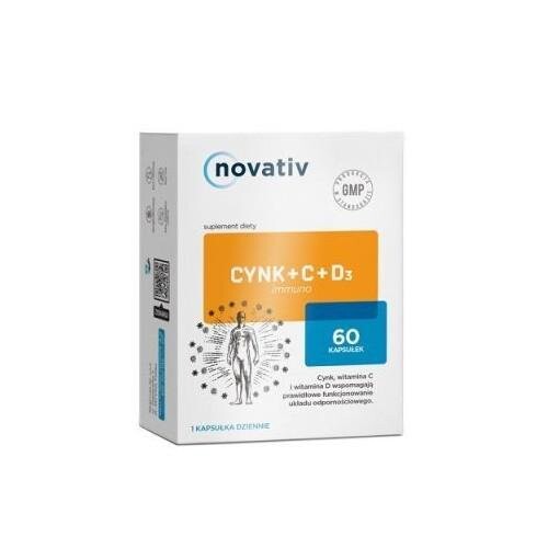 

Novativ, Цинк+С+D3 иммуно, 60 капс.