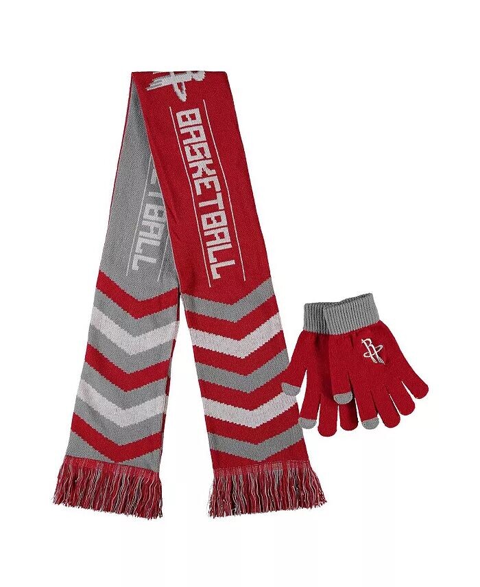 

Мужской и женский комбинированный комплект из перчаток и шарфа Red Houston Rockets Foco