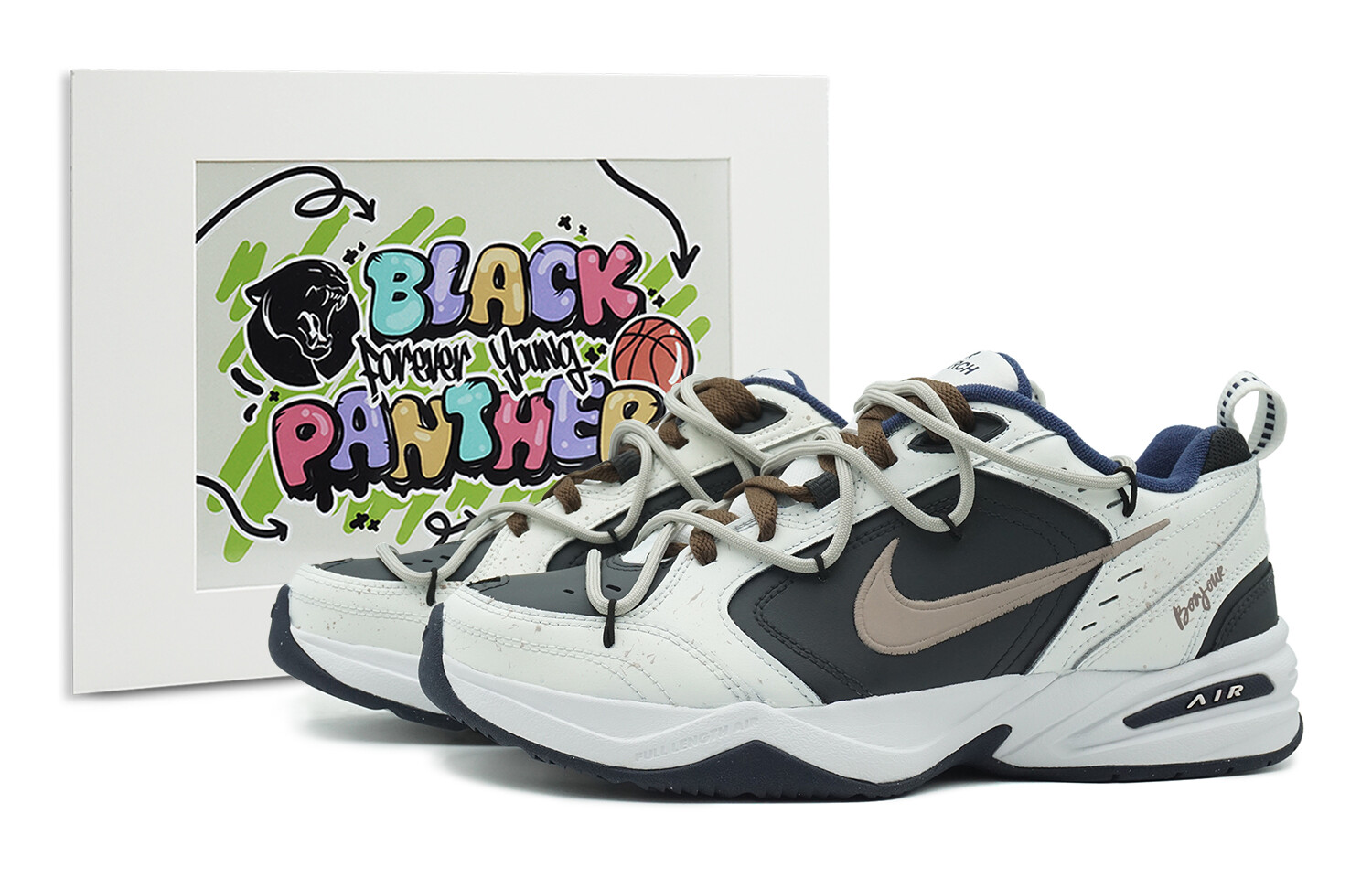 

Кроссовки Nike Air Monarch 4 Chunky Sneakers Unisex Low-top Black/white, черный
