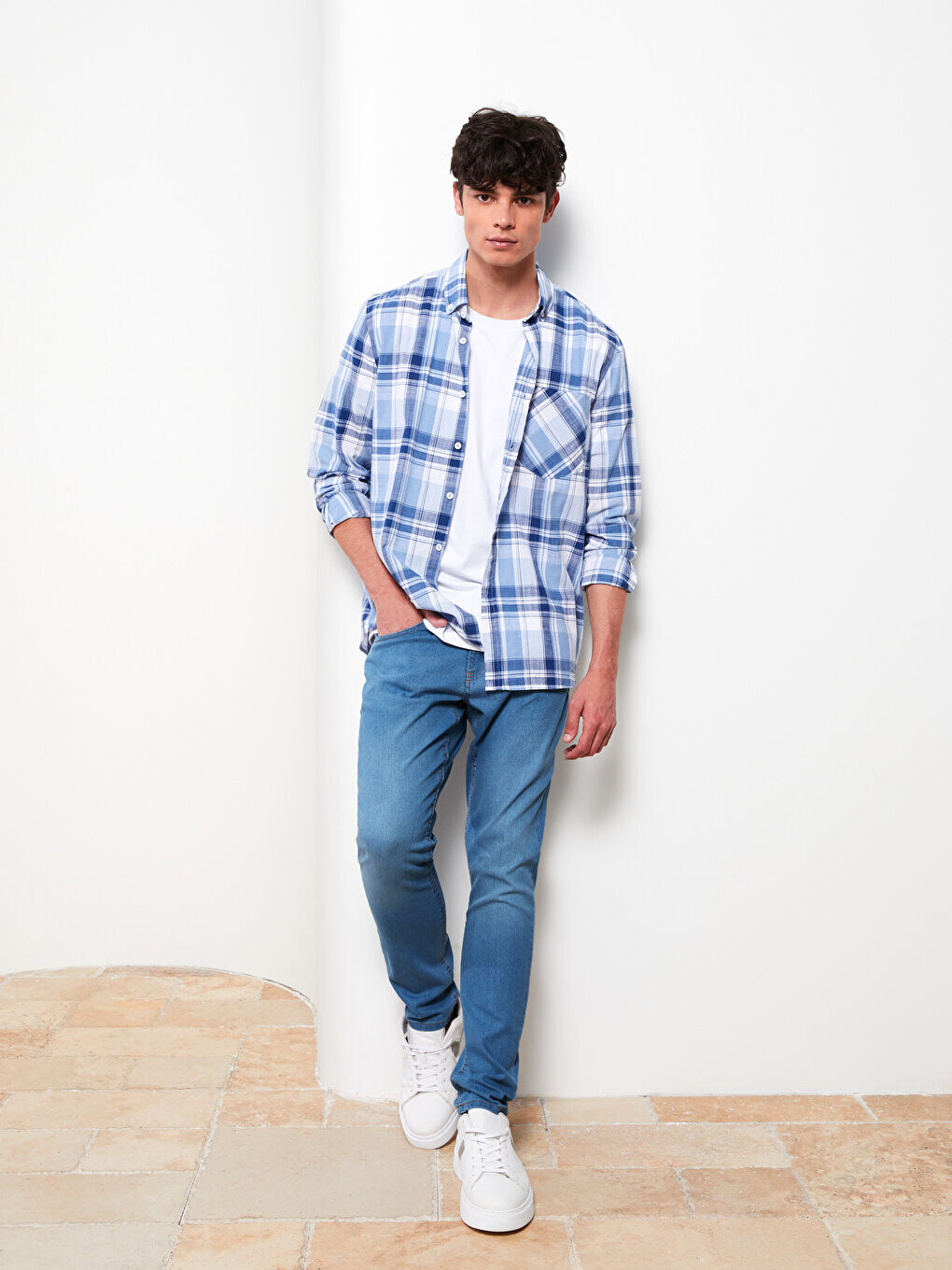 

Мужские джинсовые брюки 750 Slim Fit LCW ECO, открытое родео
