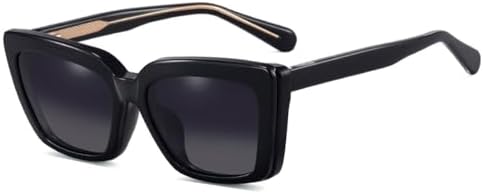 

квадратная оправа для очков, модные солнцезащитные очки с зажимом, поляризованные, для женщин, магнитные, UV400, ацетат, леопардовый принт, черный MTZJH, Black With Grey