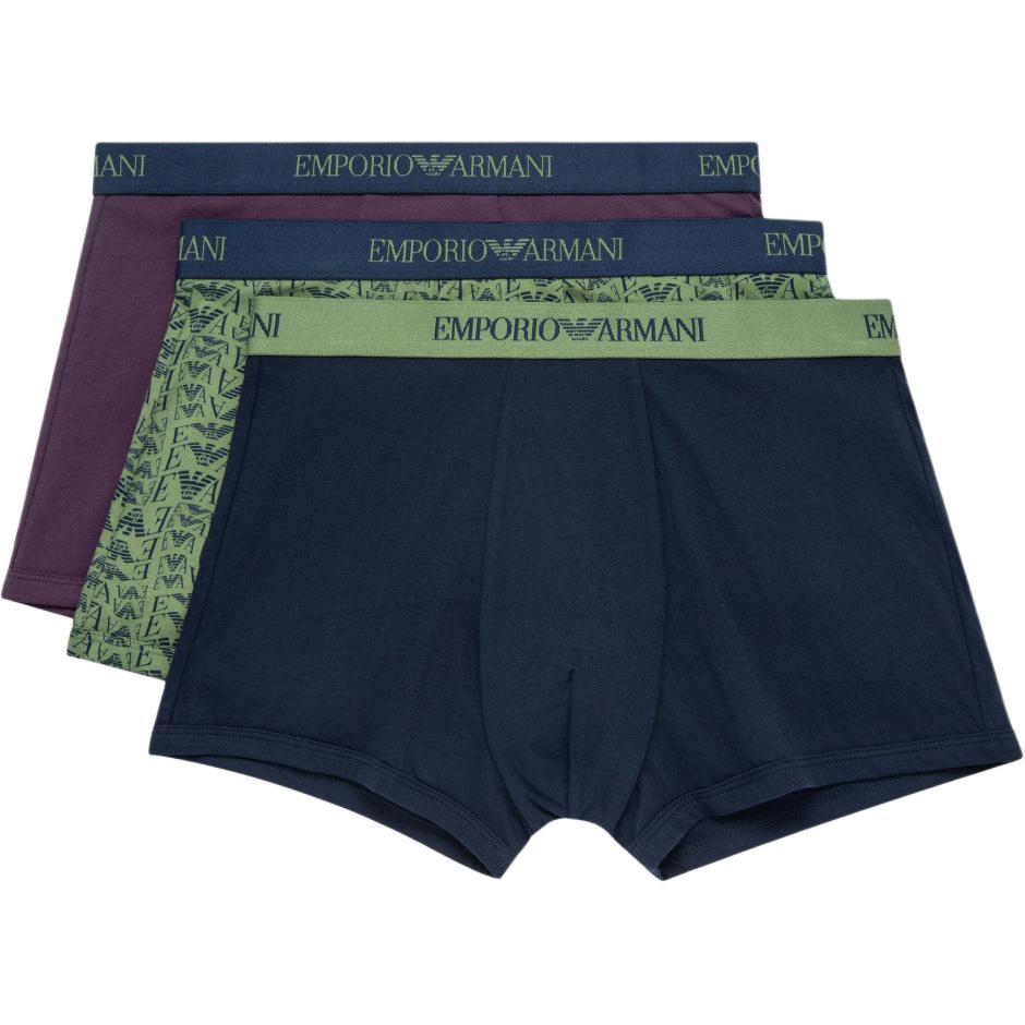 

Нижнее белье мужское Emporio Armani 3 штуки, темно-синий+зеленый+фиолетовый