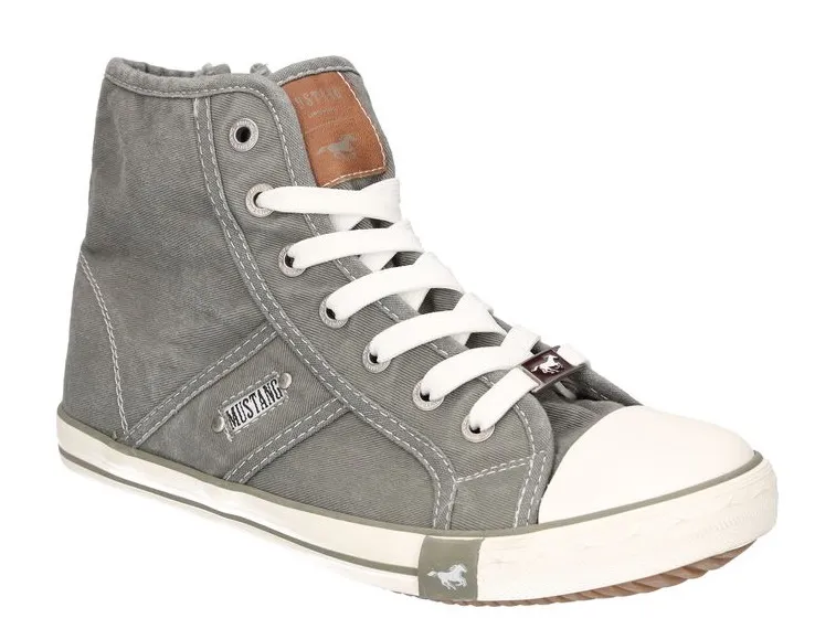 Кроссовки Mustang Shoes "Высокие кроссовки, повседневная обувь", высокие кроссовки, туфли на шнуровке с этикеткой на подошве, хаки