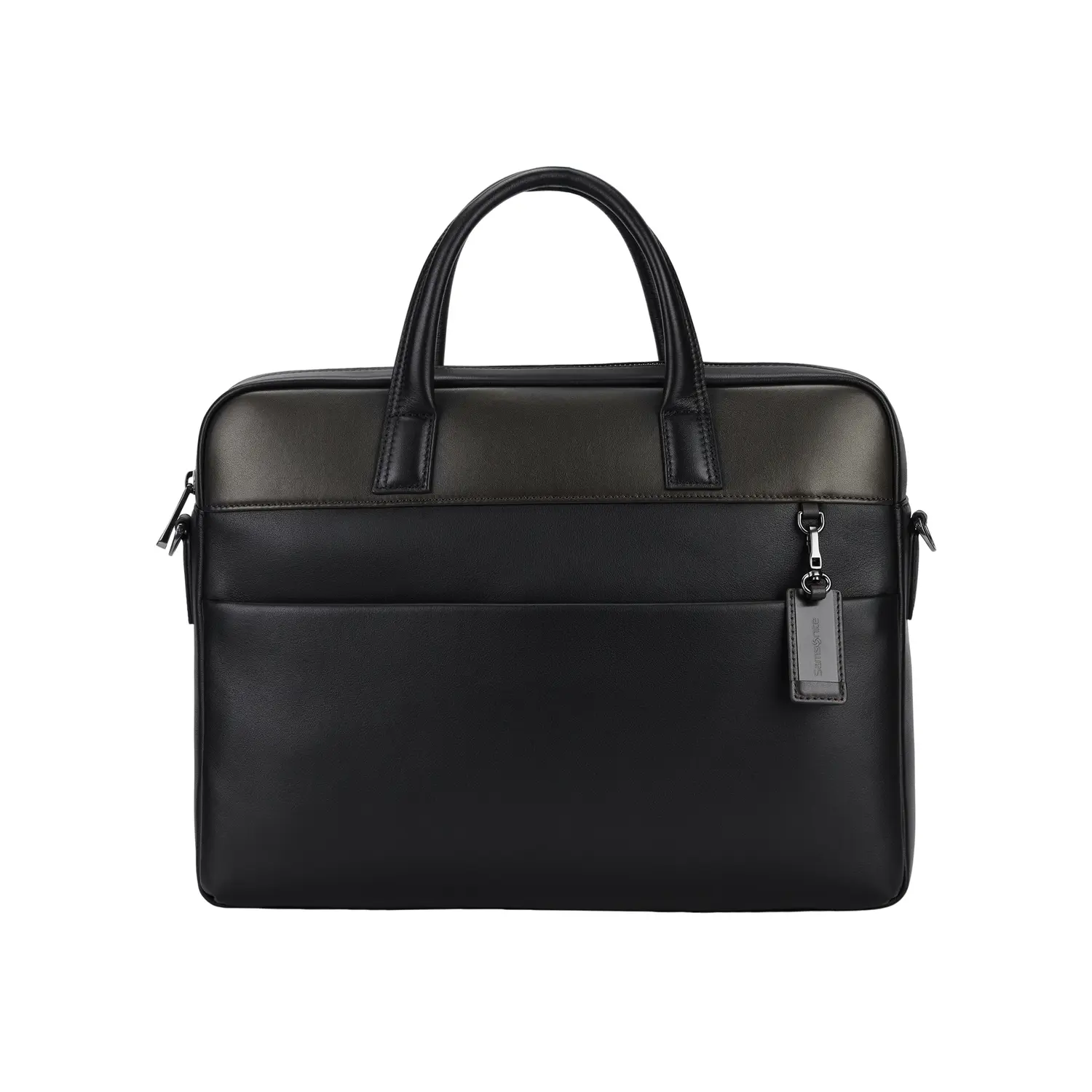 

Samsonite Кожаная сумка для ноутбука Портфель Через плечо Мужская черная и кофейная