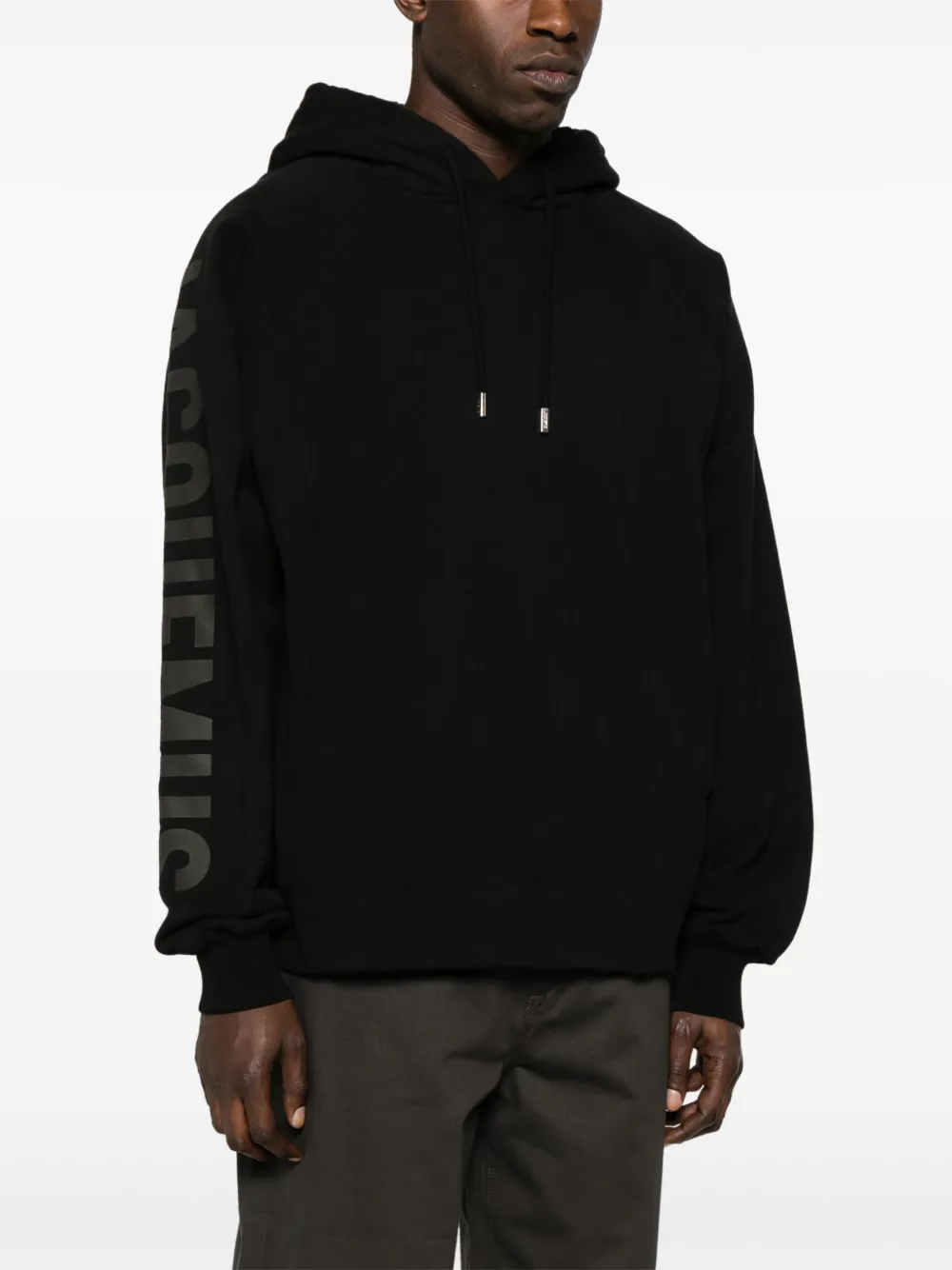 Толстовка Le Hoodie Typo Jacquemus, черный — фото 3