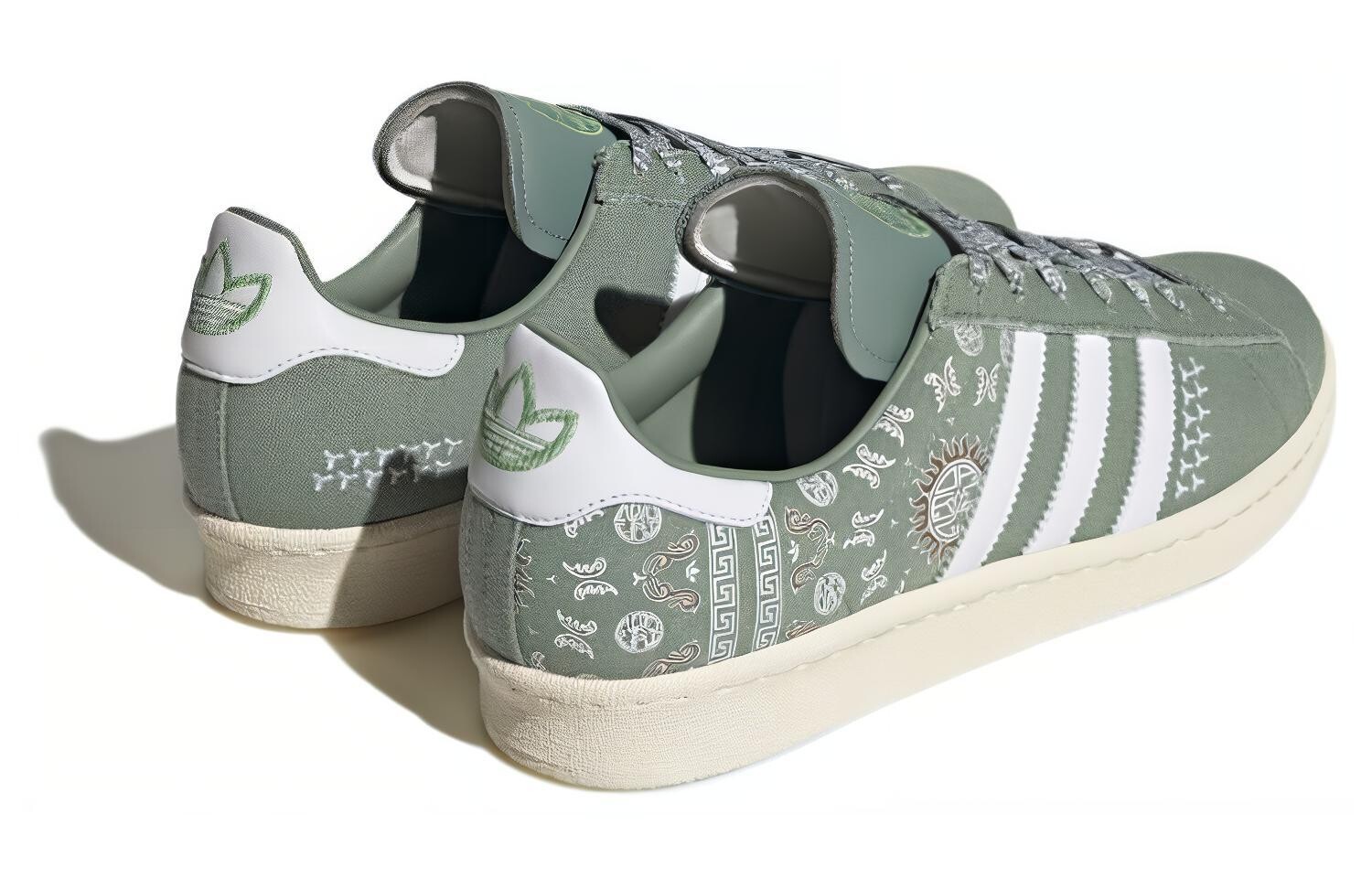 Кроссовки Campus Adidas Originals 80s 'Peking Opera - Silver Green' — фото 4