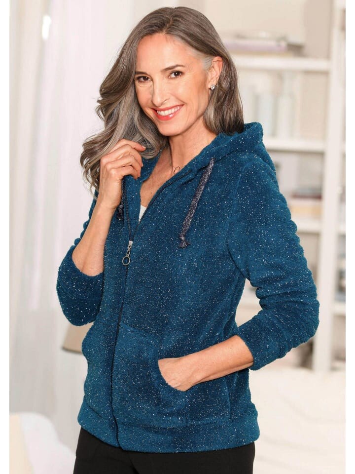 

Кардиган GOLDNER Flausch-Freizeitjacke, цвет petrol