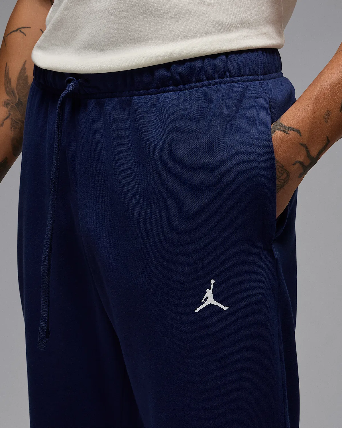 Мужские флисовые штаны Dri-FIT Jordan Sport Crossover, Midnight Navy/White — фото 3