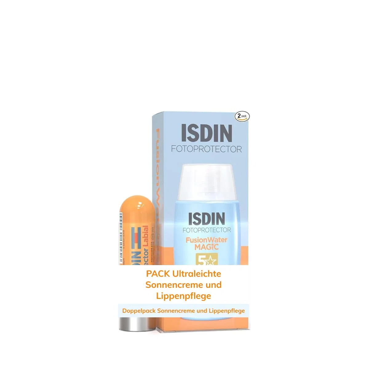 Набор для защиты лица и губ от солнца «Fusion Water Magic» от ISDIN Isdin