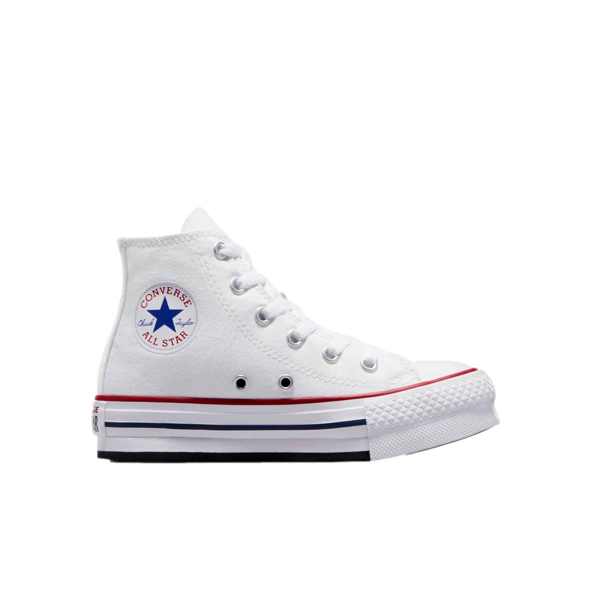 

Кеды Converse CTAS EVA Lift Hi, белые/гранатовые/темно-синие, 372860F, дошкольные Converse, белый