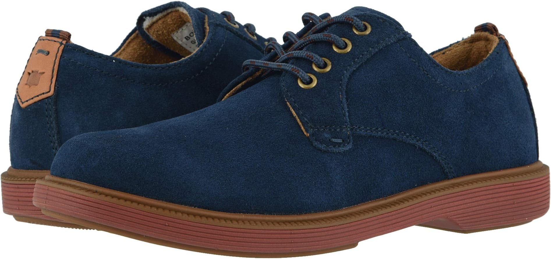 

Оксфорды Supacush Plain Toe Ox, Jr. Florsheim, цвет Navy Suede/Brick Sole