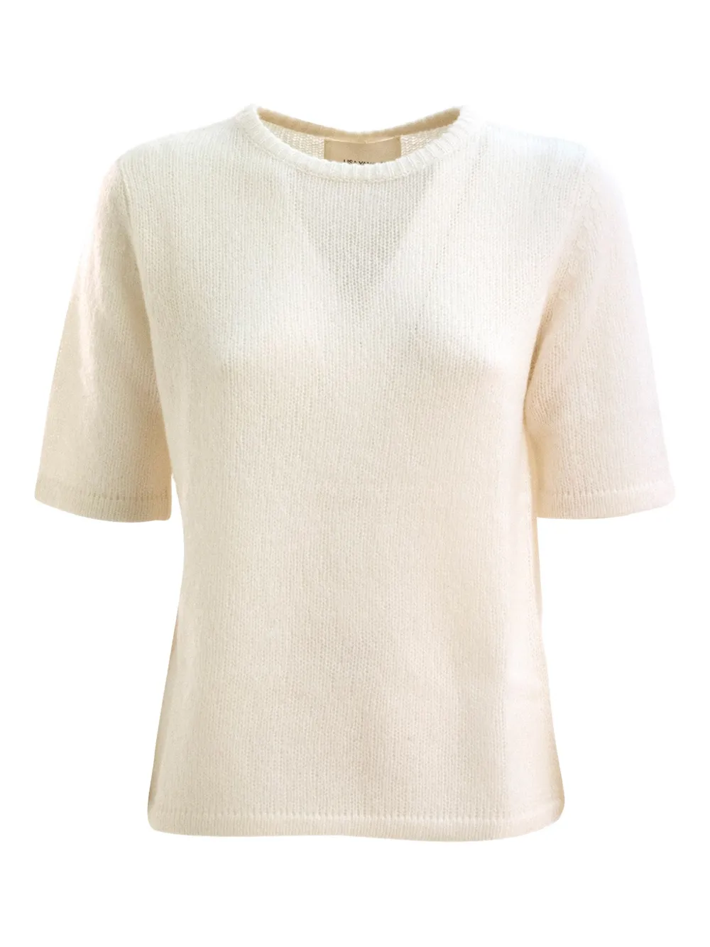 

Трикотажный топ с короткими рукавами Lisa Yang, нейтральный