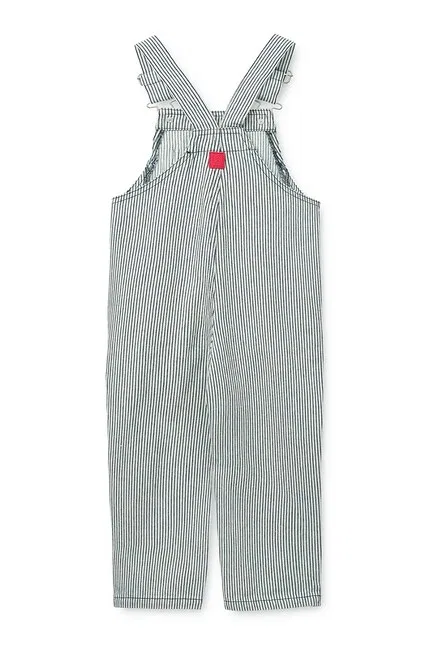 Джинсы с завышенной талией Delani Stripe Denim Dungarees Liewood, синий — фото 3
