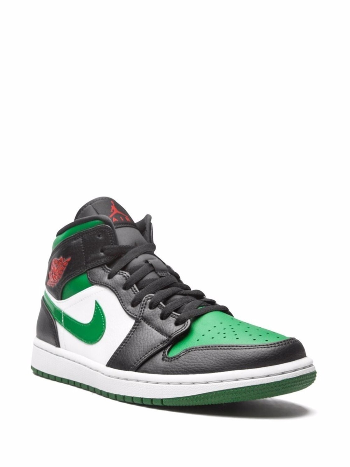 Кроссовки Jordan Air Jordan 1 Mid, черный/зеленый/белый — фото 2