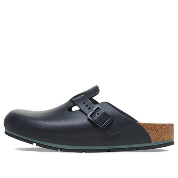 

Тапочки boston pro natural leather sandals 'black' Birkenstock, черный