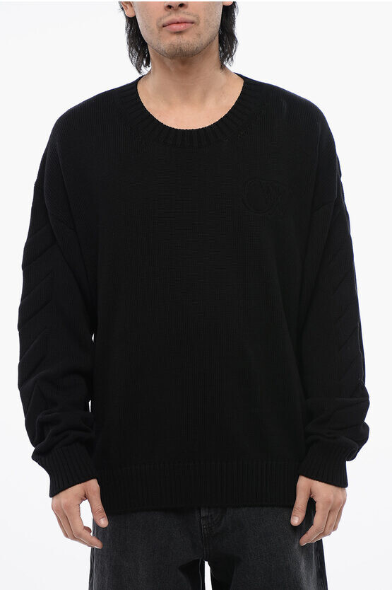 

Хлопковый свитер Off-White, черный