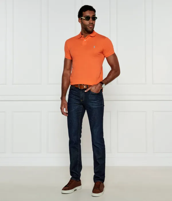 Футболка поло Slim fit Polo Ralph Lauren, оранжевый — фото 2