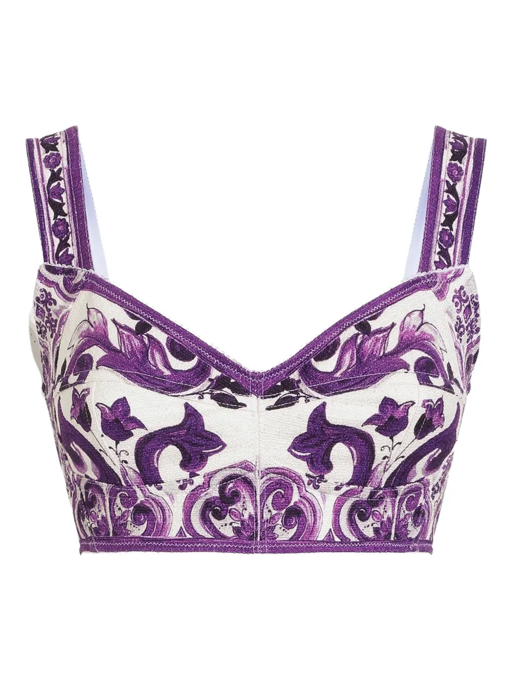 

Топ с принтом Majolica DOLCE & GABBANA, фиолетовый