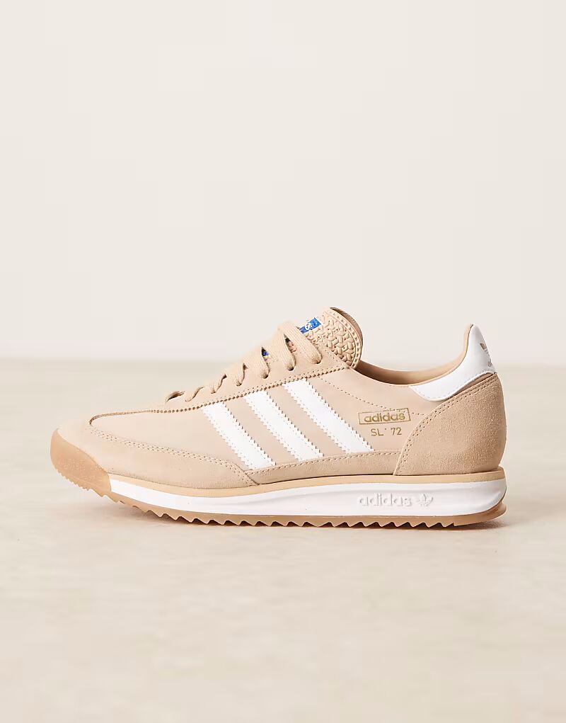 Кроссовки Adidas Originals SL 72 RS бежевого и белого цвета — фото 2